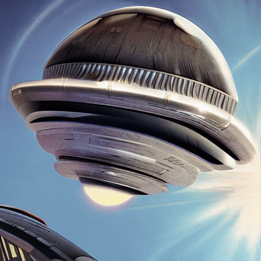 AI generated: retrofuturist space ship, sun in the background --w 1080 --h 1920