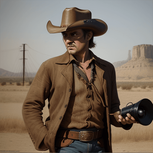 AI generated: Photo like Western Film: Wanted New Show-Mod for Radioshow Artists4Radio