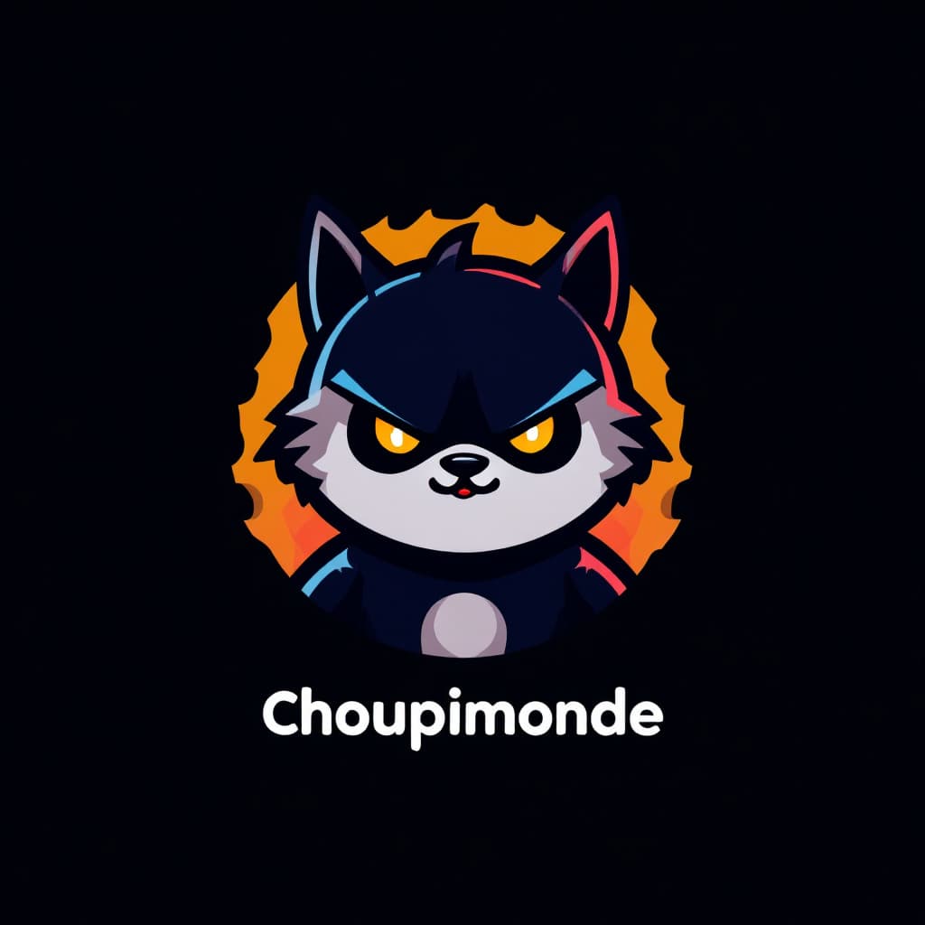 AI generated: A cartoon and modern logo design startup, featuring a stylized cartoon icon with sharp,The overall s...