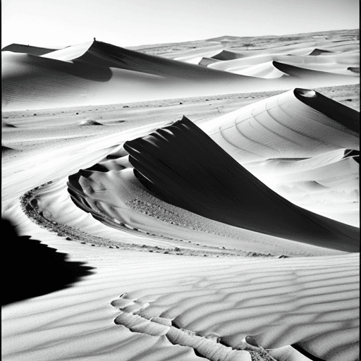 AI generated: Dust bowl - showing sand in the foreground.  Style should be windswept
