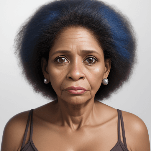 AI generated: raw photo, low contast, (head and shoulders portrait:1.57), (dominican woman 48-years-old :1.15), (p...