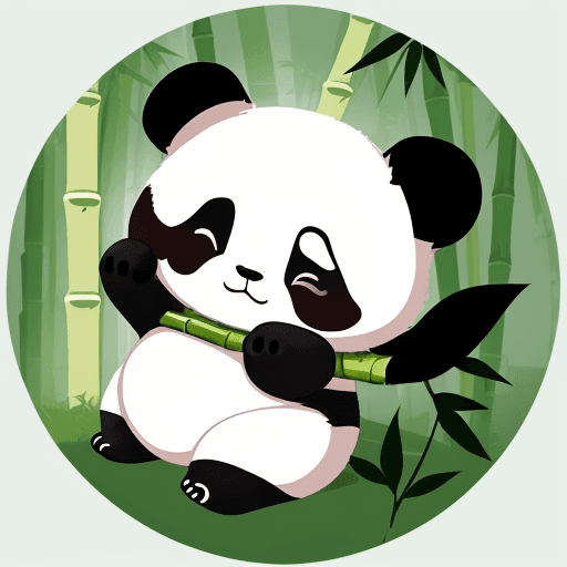 AI generated: A panda, cute Animal Icon, Vector Low Quality Art, adorable Avatar, round Ears, Icon Design, thin Ou...