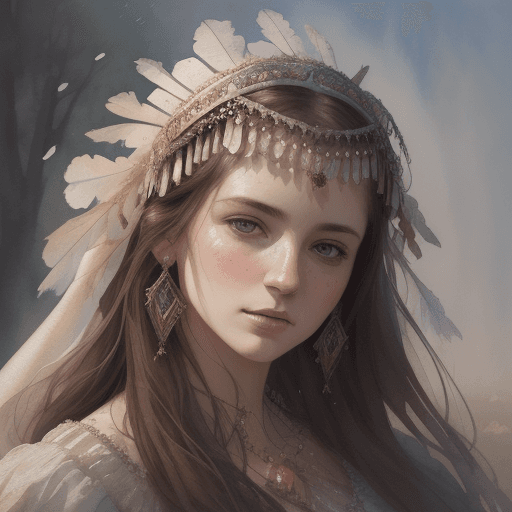 AI generated: ((Watercolor portrait of a woman encapsulated in a romantic world)), ((watercolor style)), praised o...
