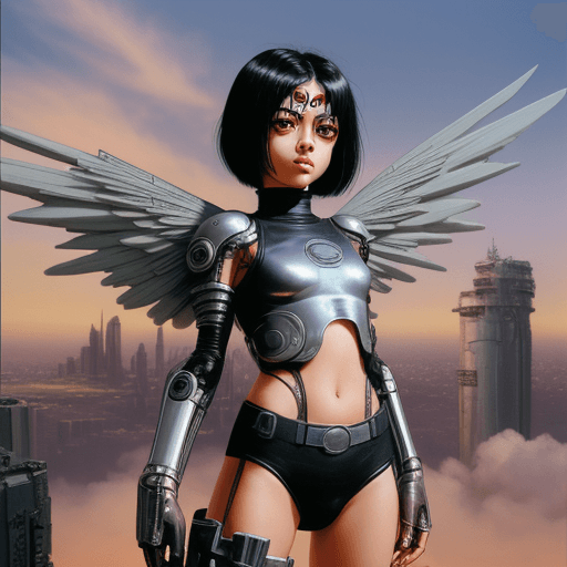 AI generated: future battle angel girl
