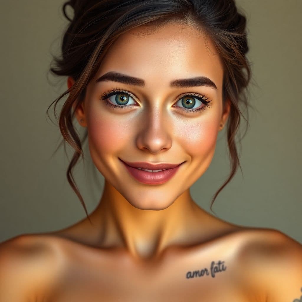 AI generated: Photorealistic full-body portrait of a young woman in her mid-20s, Caucasian ethnicity with fair to ...