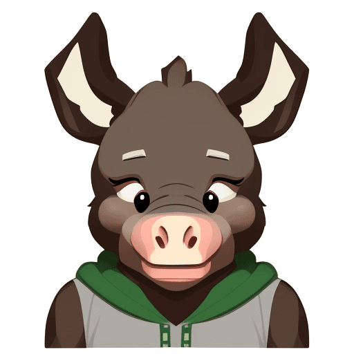 AI generated: donkey mascot style vector  