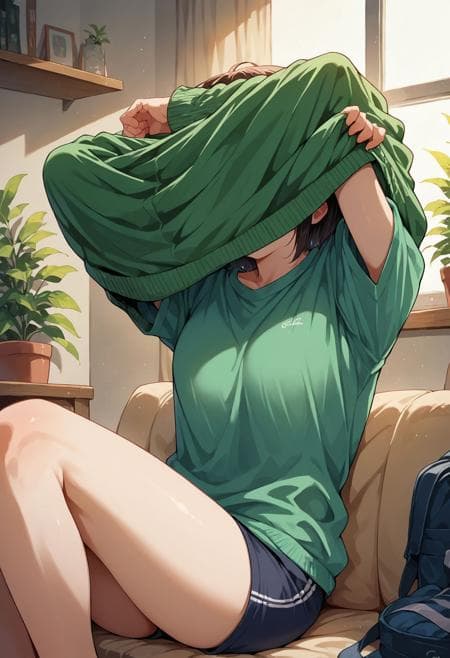 Undressing - Clothes Over Head - Image 5