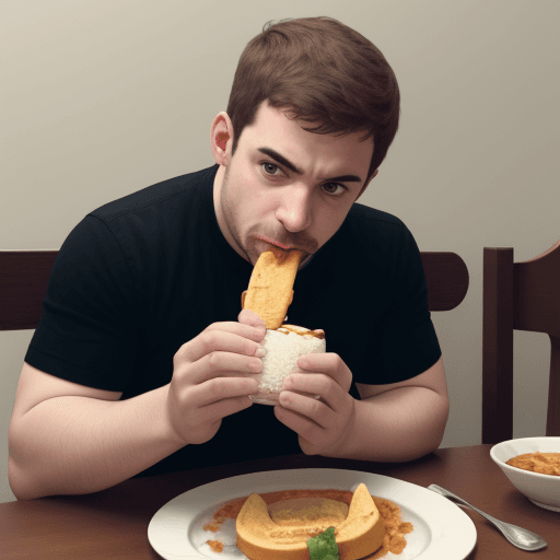 AI generated: martin comiendo