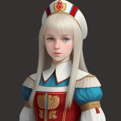 AI generated:  picture russia as a girl.