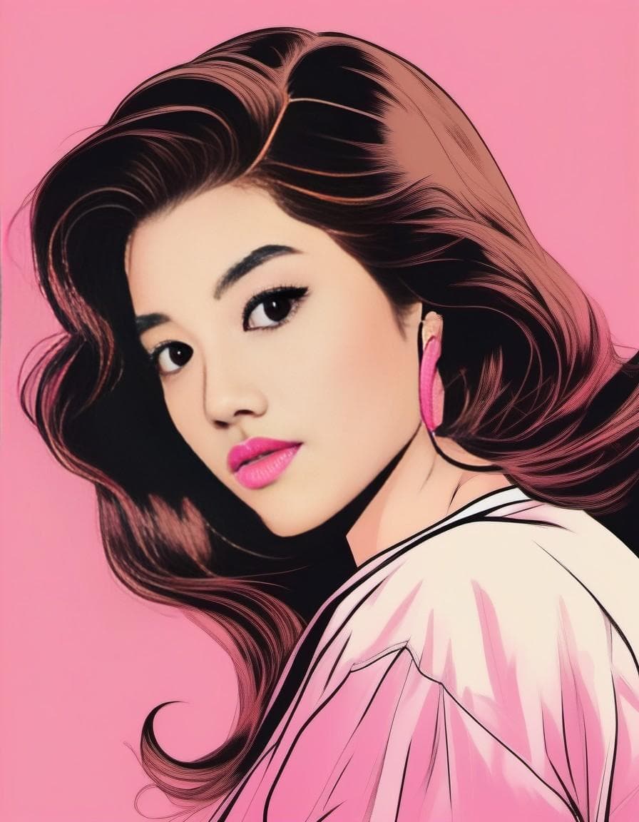 AI generated: retro comics, pink fashionita