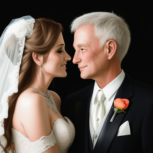 AI generated: High resolution of bride and groom on 2060