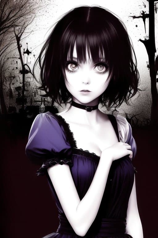 AI generated: Alice in Zombieland, by tim burton
