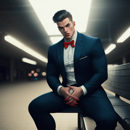 AI generated: photography, front view, artistic image capturing the essence of urban hustle with a single focused ...