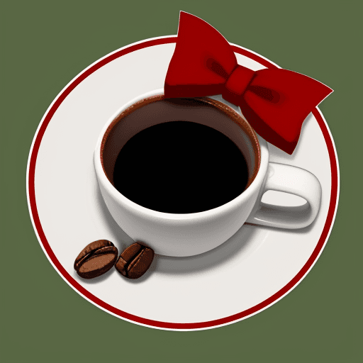 AI generated: drawing cup of coffee merry christmas