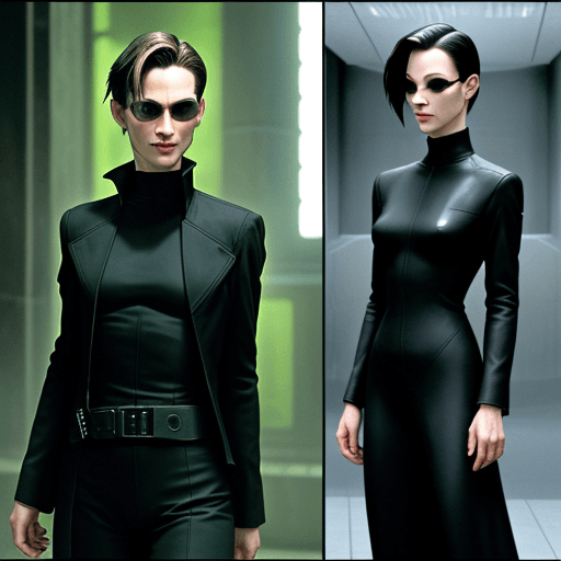 AI generated: Trinity from the Matrix