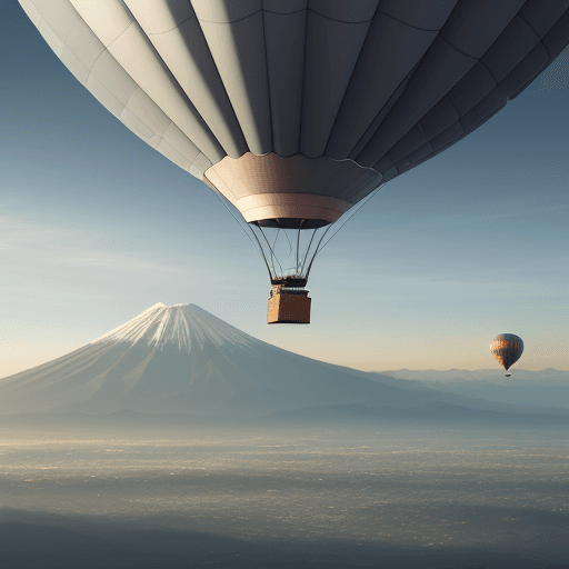 AI generated: 2 people, with laptop, campus, 4D, background the Merbabu mountain, futuristic city, daylight, air b...