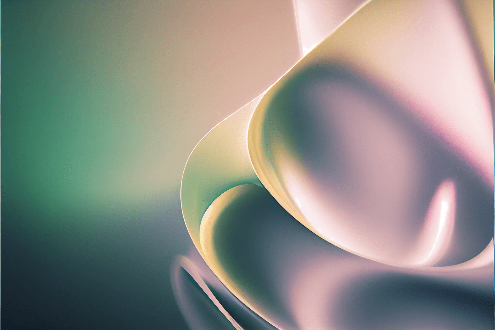 AI generated: Minimalistic wallpaper, overlapping translucent plastic, parabolic curves, shallow depth of field, p...