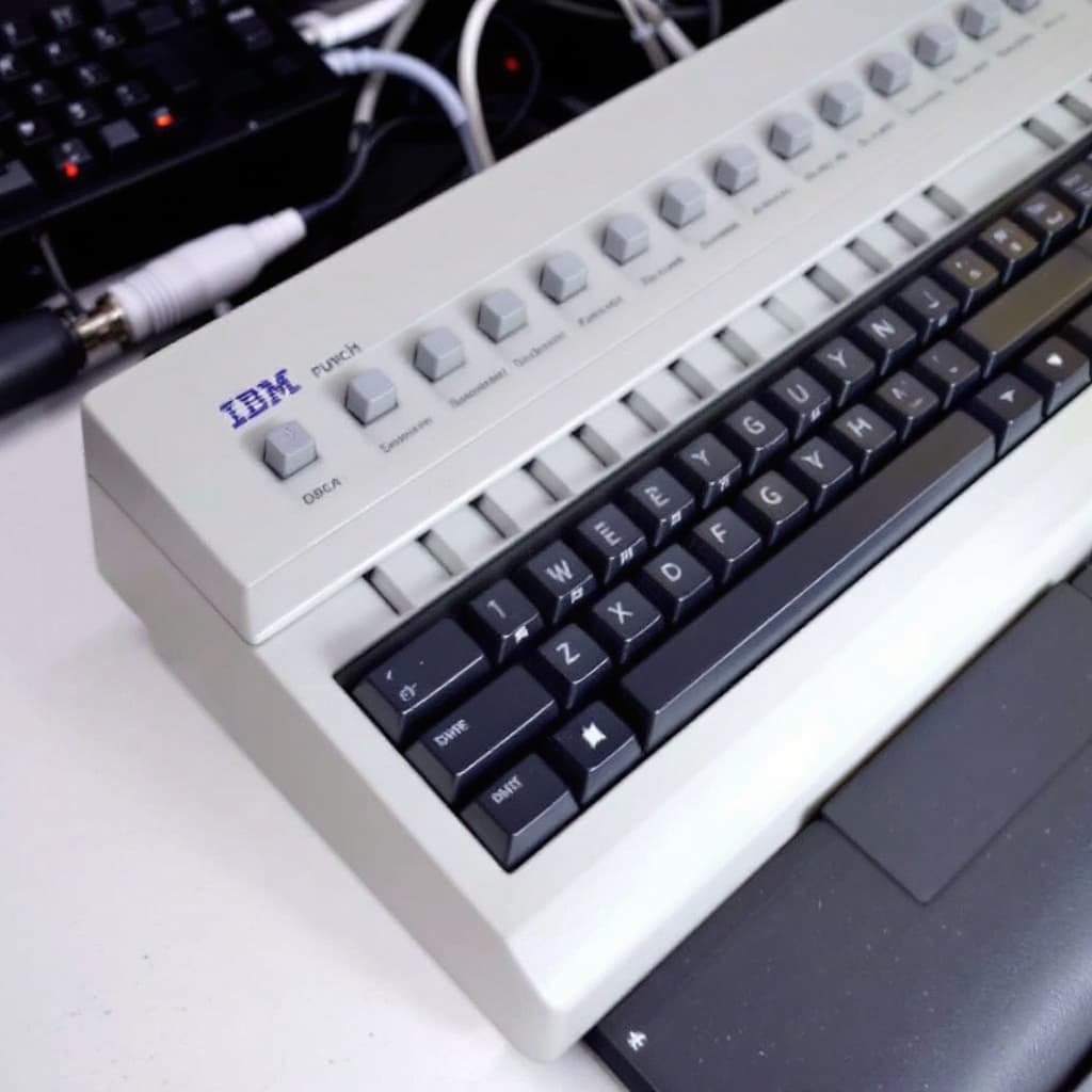 AI generated: IBM 026 CARD PUNCH keyboard --v 7