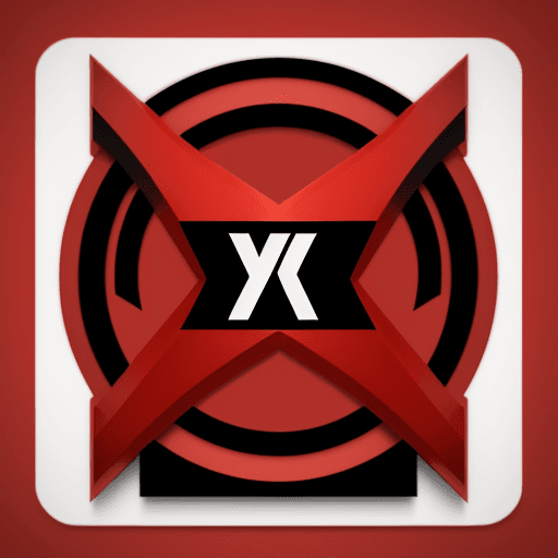 AI generated: hyperrealistic logo with "Y BA" message, red color, black background