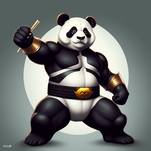 AI generated: panda 
armure de super heros
