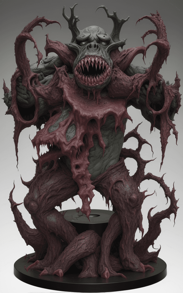 AI generated: The Devourer Figurine:

Height: 7 inches
Material: Vinyl
Description: The Devourer figurine stands a...