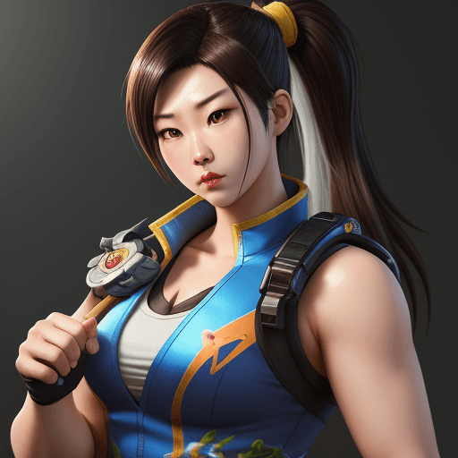 AI generated: Hyper realistic overwatch chun Lin  perfect exquisite 