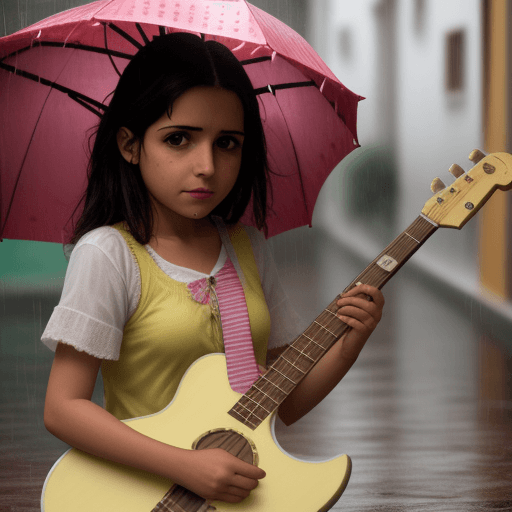 AI generated: chica bajo la lluvia
