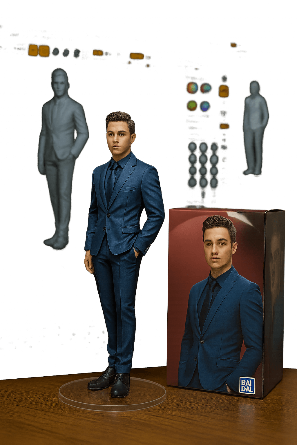 AI generated: Create a 1/7 scale commercialized figure of the character in the illustration, in a realistic style ...