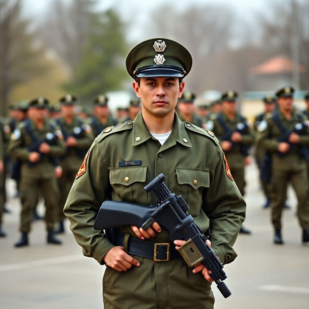 AI generated: esten con uniforme militar