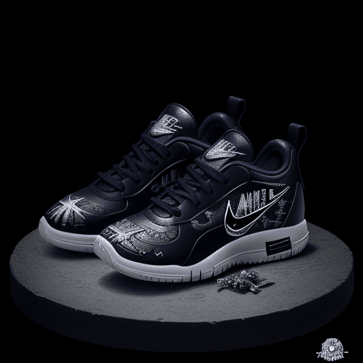 AI generated: Wednesday Addams's Stylish Sneaker design, nike, warhammer 40000 Space Marine, insanely detailed, 8k...