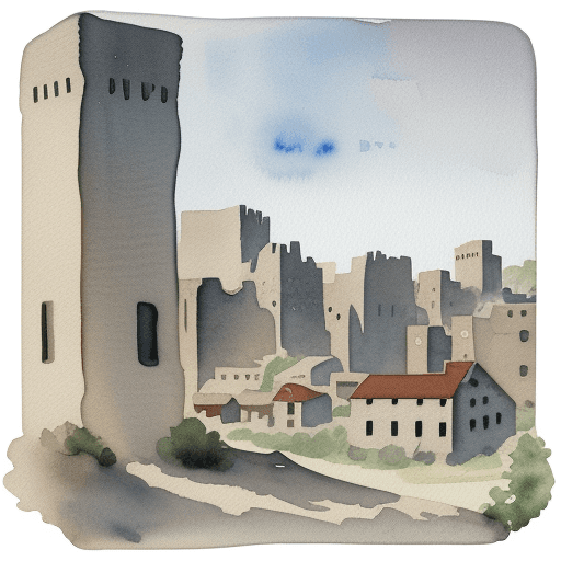 AI generated: watercolor graphic clip art of flint and steel
