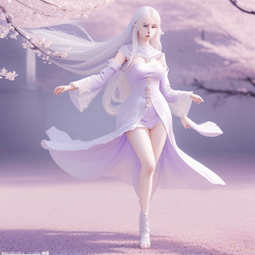 AI generated: The Fullbody elegant artwork of a graceful manga character, Manga romance, serene expression, elegan...