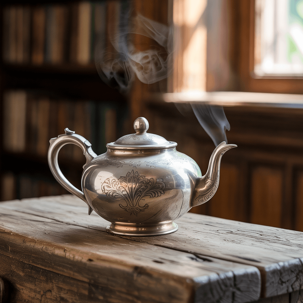 AI generated: close up shot of a tea pot