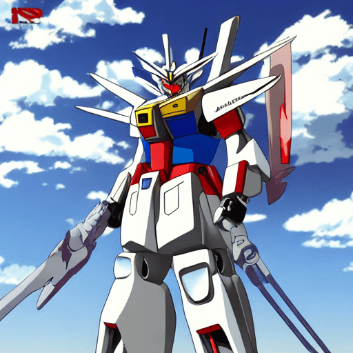 AI generated: design a Gundam in a classic anime style with cel shading and contour lines, masterpiece, 8k, raytra...