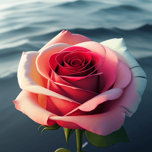 AI generated: A rose with sea