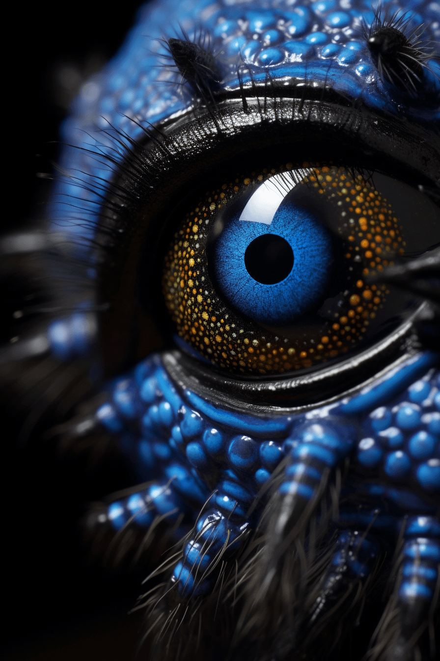 AI generated: A creature mixed between a Spider and a cat::5 hyper-realistic insects in a futuristic game pit, ::4...