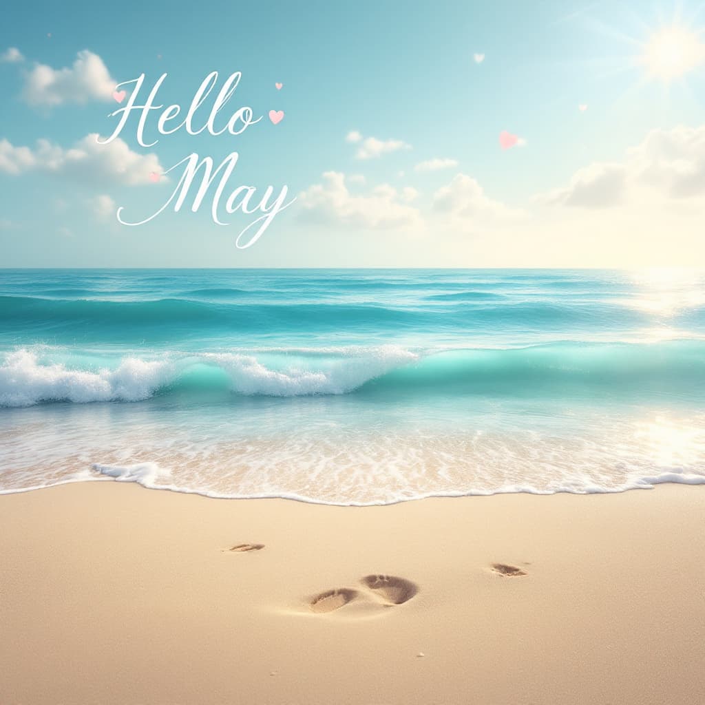 AI generated: A realistic photograph of a breathtaking seaside scene, featuring a calm ocean with gentle waves rol...