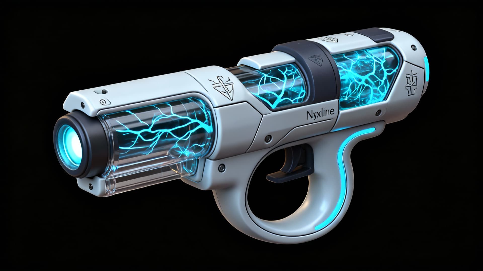 AI generated: Using the image as a reference, design the Nyxline Design ‘Armatures Series’ Rifles and pistols for ...