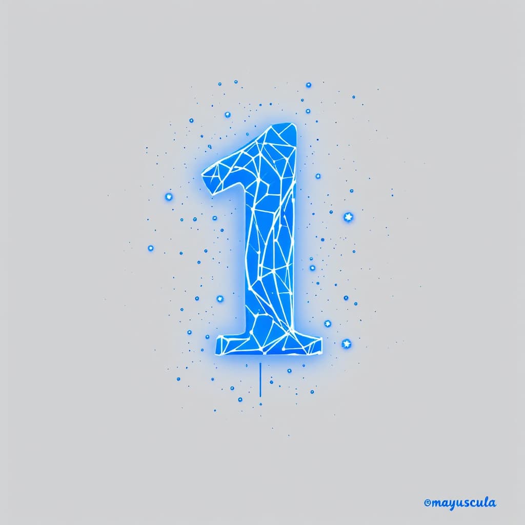 AI generated: escribir 1 MALLA  bioluminiscente color azul en letra mayuscula 
