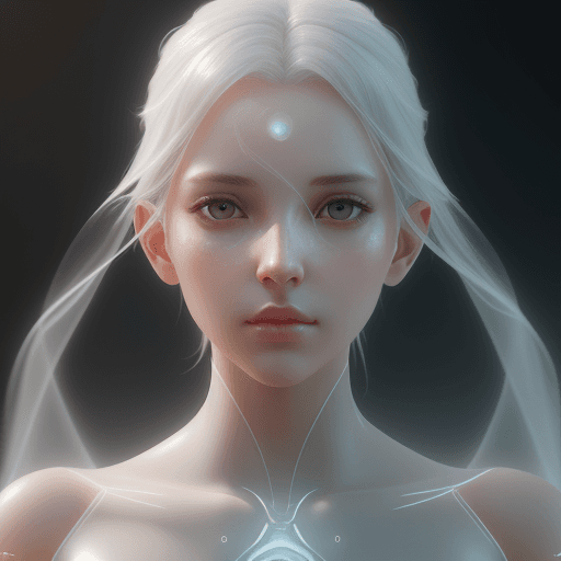 AI generated: ethereal and clean portrait of a female character Unreal Engine 5, emphasizing the Unreal Engine int...