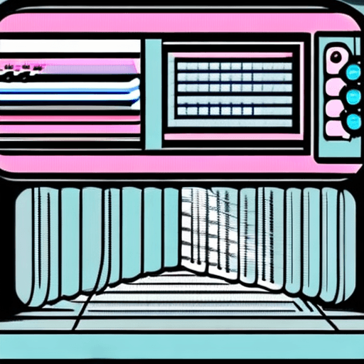 AI generated: A vintage illustration of a retro computer, vaporwave aesthetic, in the style of Jim Steranko, light...