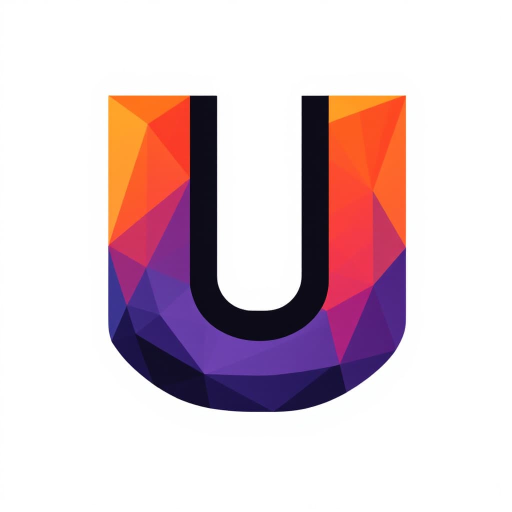 AI generated: A sleek and modern logo design for a tech startup, featuring a stylized geometric 
letter U icon wit...