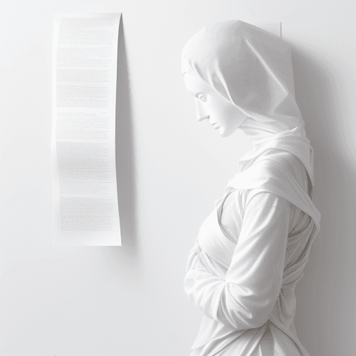 AI generated: Photographic portrait of a woman body, white background, academic study of the body, clothes formed ...