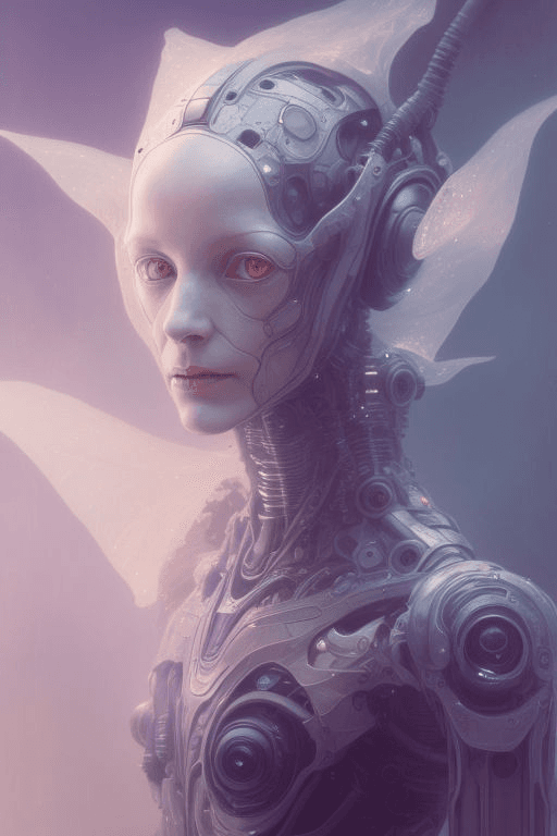 AI generated: a beautiful surreal old alien hybrid of a robot, low rusted iron, perfect eyes, ultra-realistic illu...