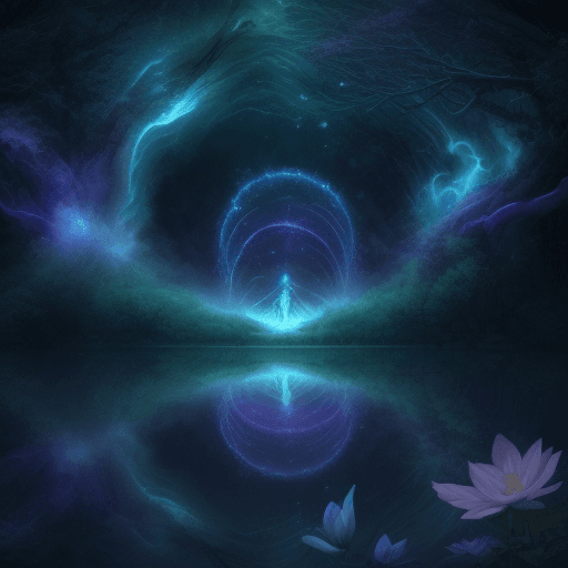 AI generated: Astral wallpaper composition with nature