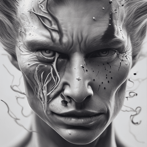 AI generated: Venom:: highly detailed, hyper realistic, photographic, wide angle lens:: in the style of Richard Av...