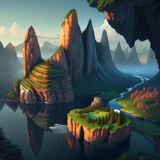 AI generated: A beautiful landscape created using every possible art style and technique, ultra-detailed, 8k 