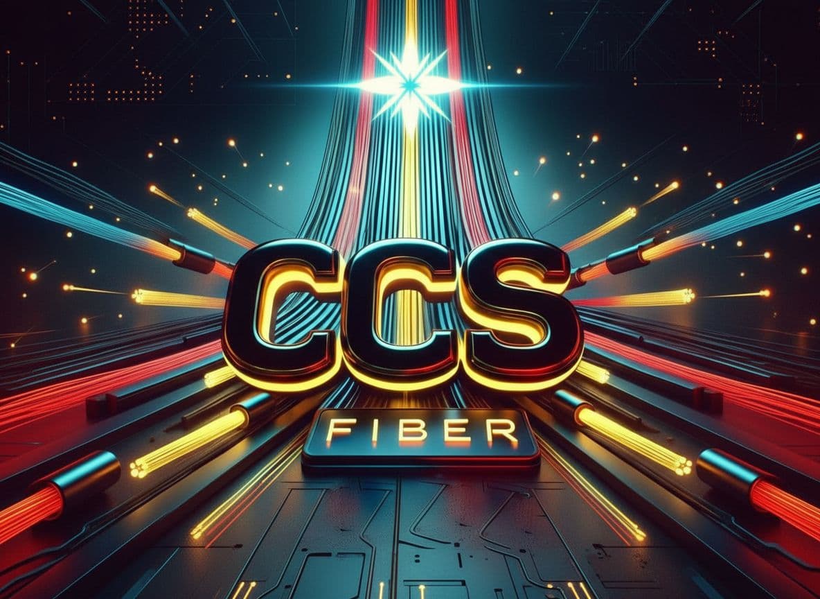 AI generated: create anew crisper cleaner futuristic logo for a fiber optic company using the uploaded image as a ...