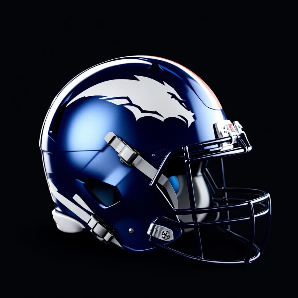 AI generated: casco azul futbol americano nfl  UHD 3D  2025 MINIMALISTA