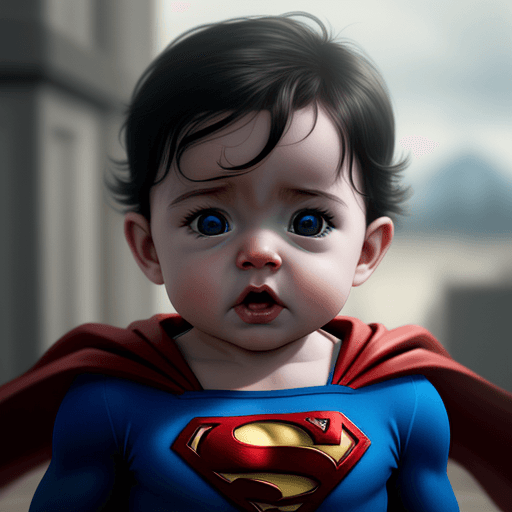 AI generated: baby superman, realistic, cinematic